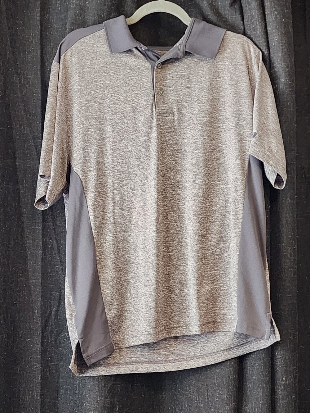 Grand Slam Men’s Large Athletic Performance Shirt | Gray Short Sleeve | 28” Leng